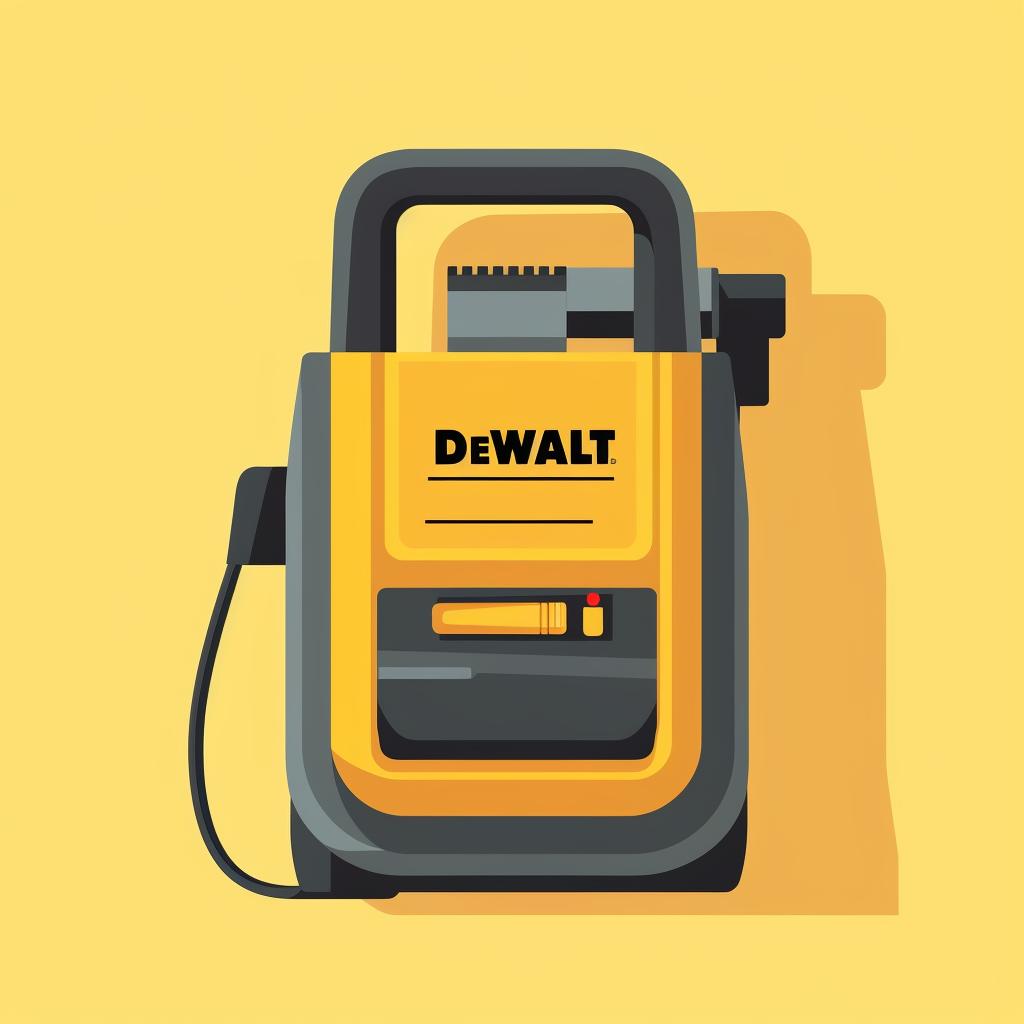 DeWalt battery being charged on a DeWalt charger