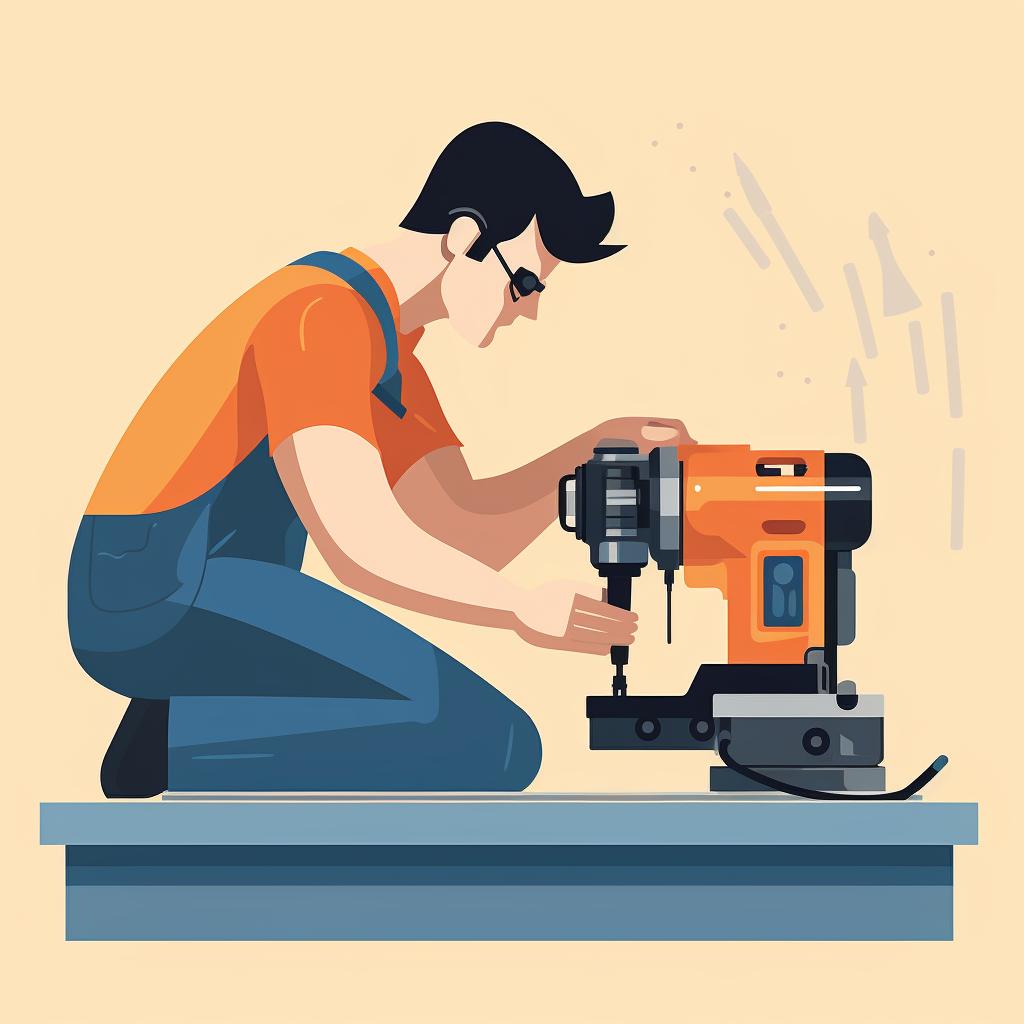 Inspecting a power tool for wear and tear