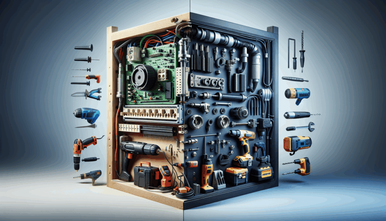 alt_text: Split image showing 240V AC source and 18V DC tools, exploring voltage conversion query.