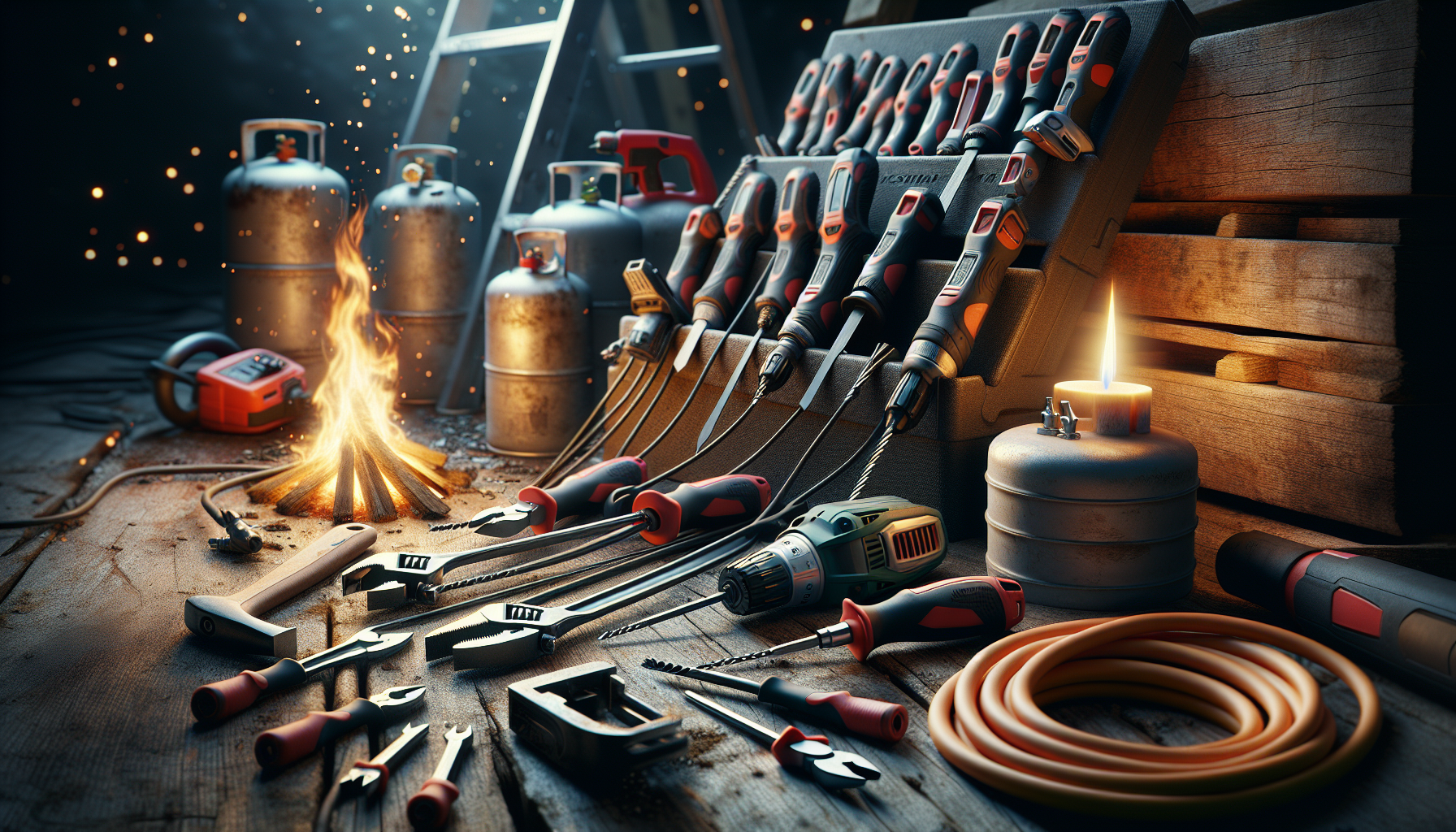 **alt_text:** Realistic cover image showcasing non-sparking tools in a hazardous work environment for safety.