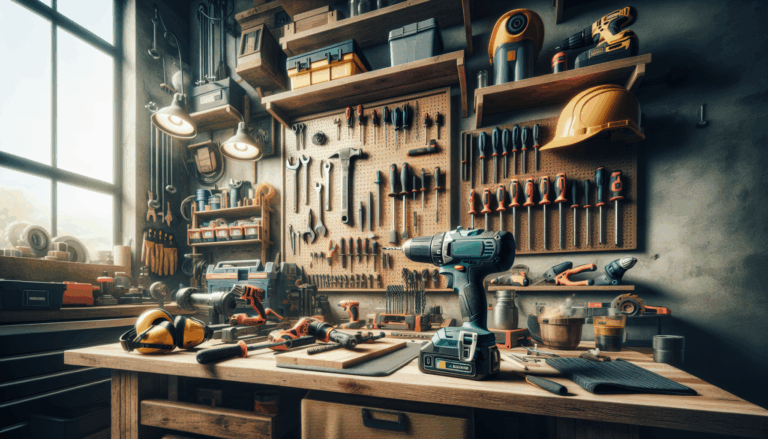 alt_text: An organized workshop showcasing power tools, safety gear, and practices for safe tool use.
