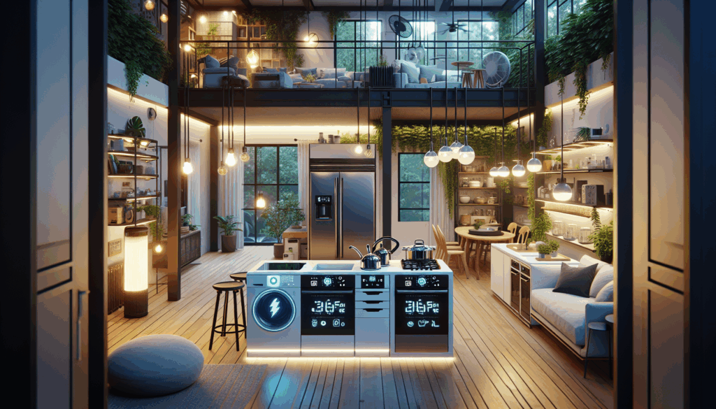 alt_text: A modern home filled with energy-efficient appliances, showcasing a sustainable electric transition journey.