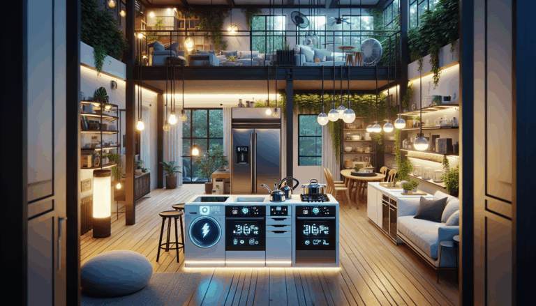 alt_text: A modern home filled with energy-efficient appliances, showcasing a sustainable electric transition journey.