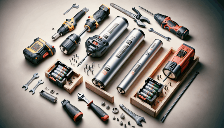 **alt_text:** Cover image showcasing four battery types for power tools: Lithium-Ion, NiCd, NiMH, and Lead-Acid.