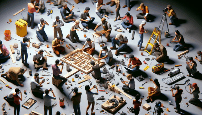 alt_text: A vibrant cover image showing diverse individuals sharing DIY projects in a lively online community.