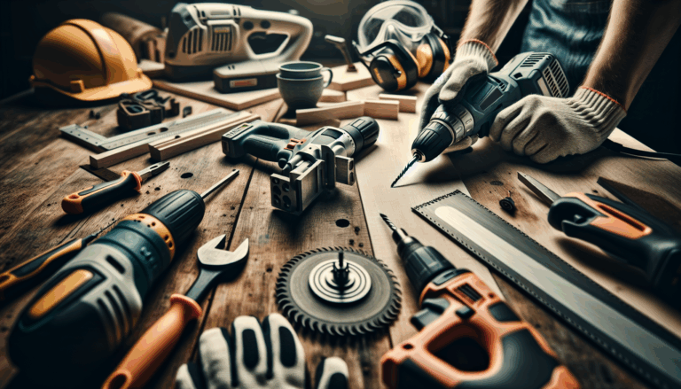 Workshop with power tools, safety gear, and hands in use—ideal for beginners.