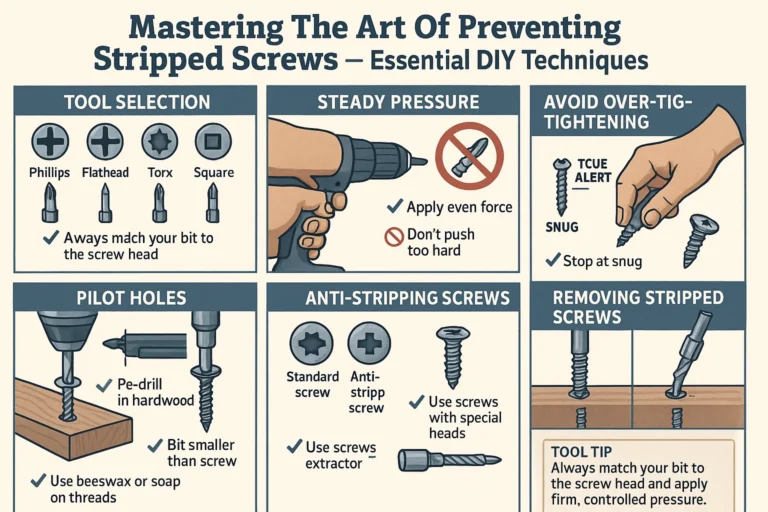 What can I do to prevent stripped screws?