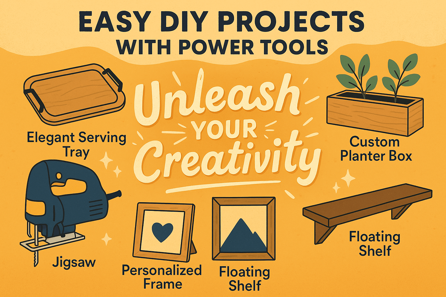 What are some easy DIY projects you can do with power tools?